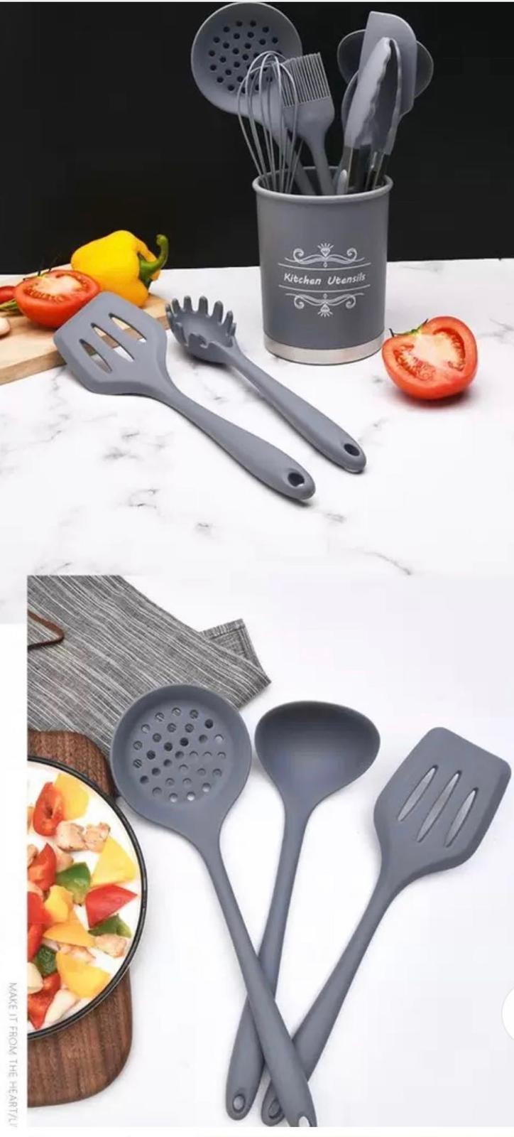 Set 11 Ustensile Bucatarie Luxury Silicon Alimentar Carina, by Onuvio™