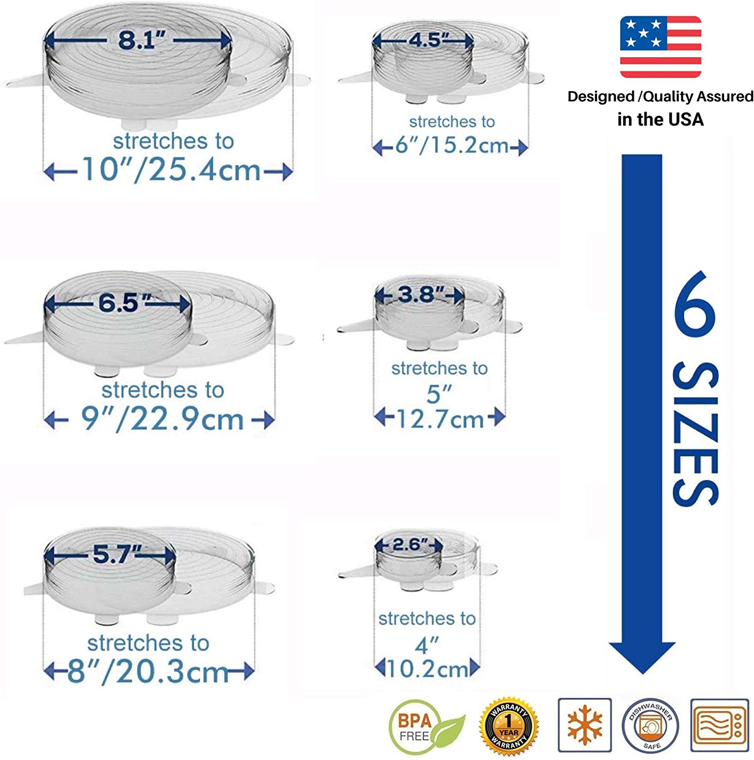 Set 18 Capace Universale Felxibile din Silicon Alimentar Original, Onuvio®